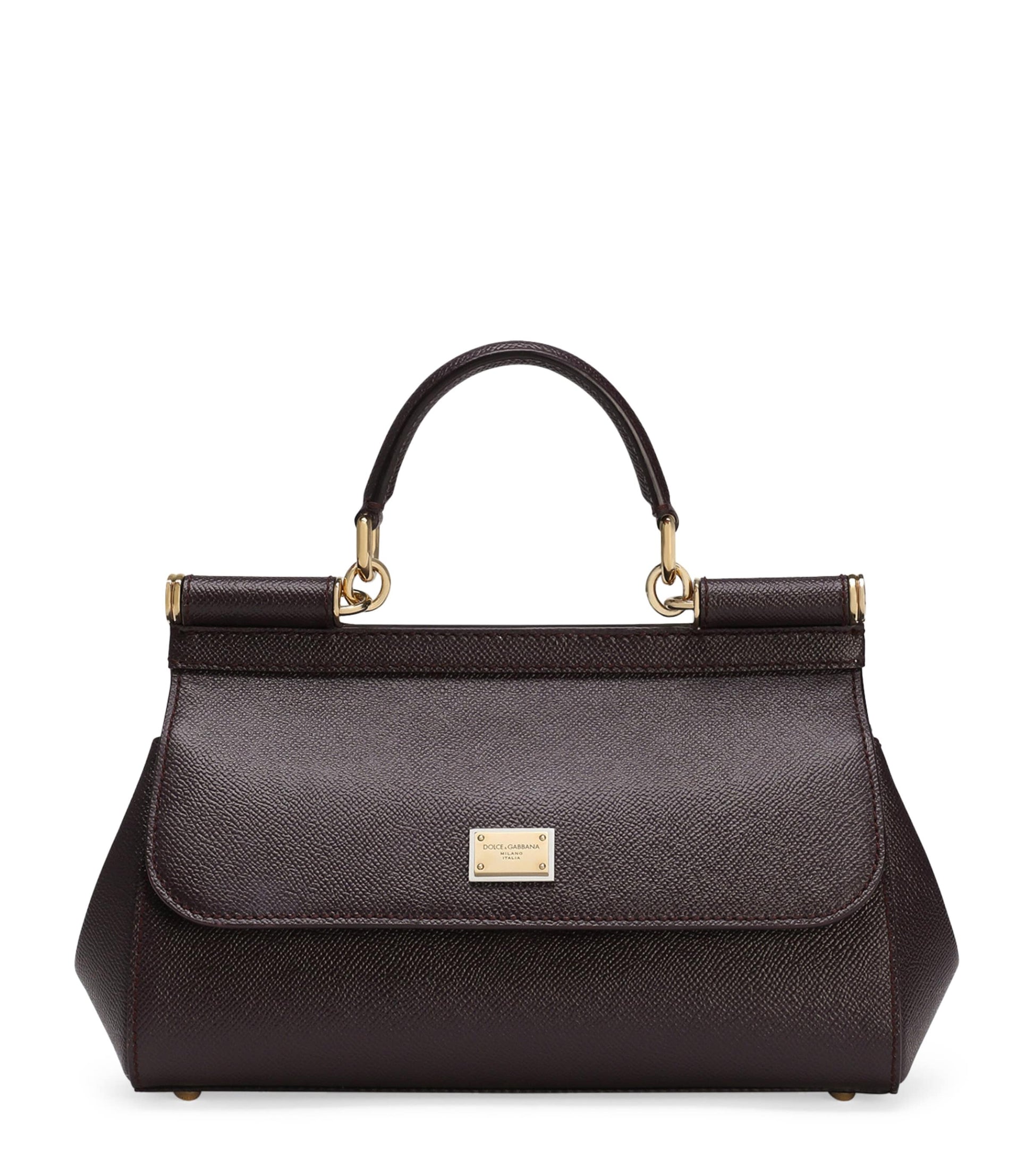 Dolce & Gabbana Multi Leather Sicily Top-Handle Bag