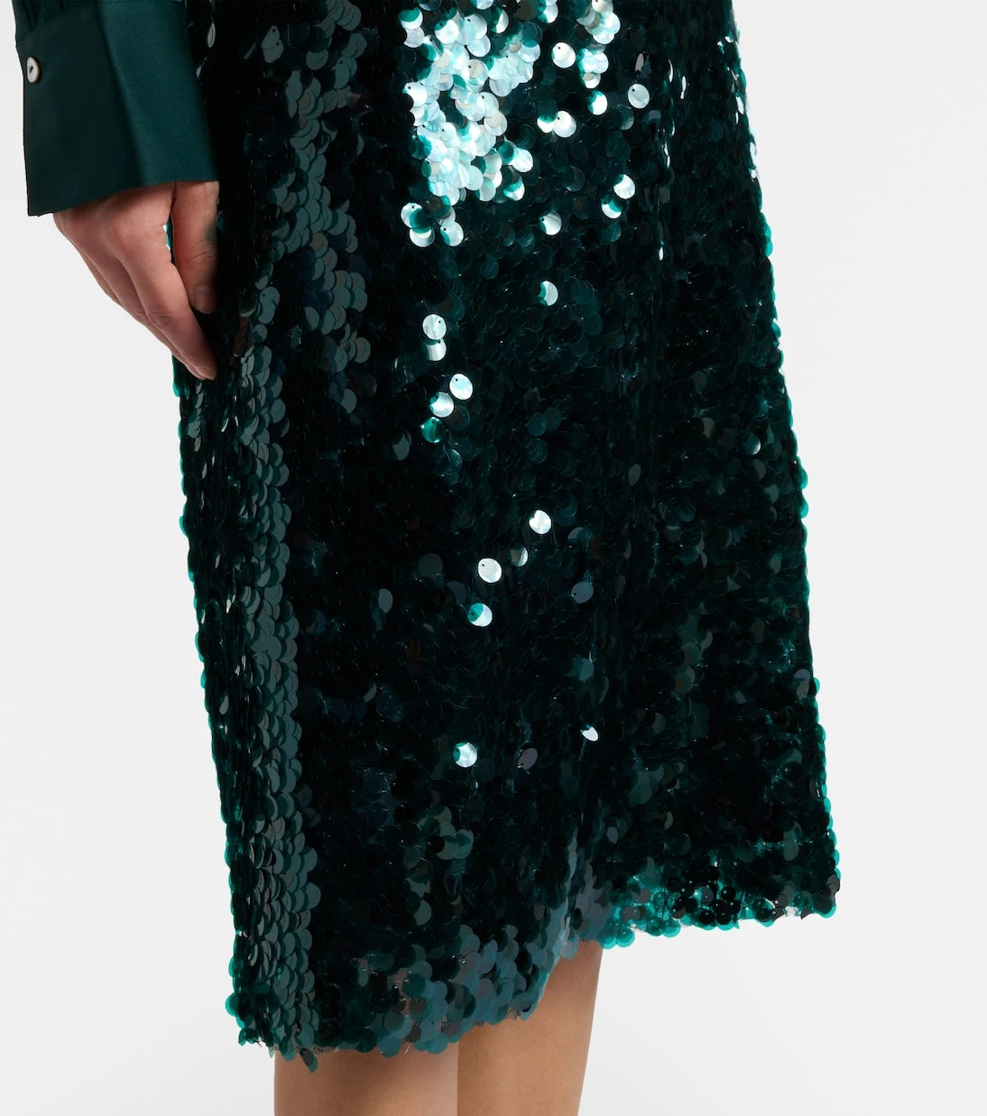 Vince - Lucite sequined midi skirt