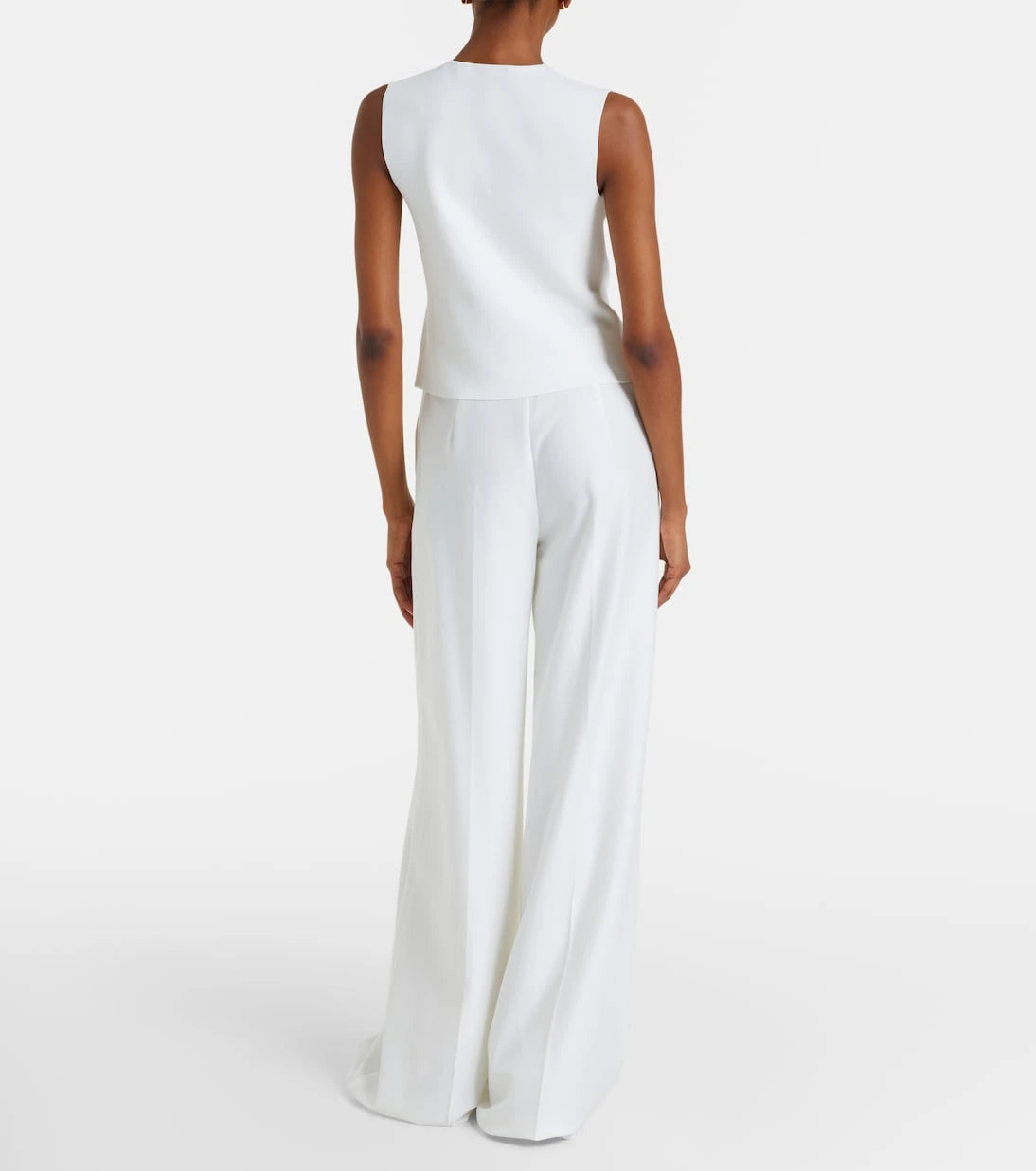 Max Mara - Cotton piqué wide-leg pants