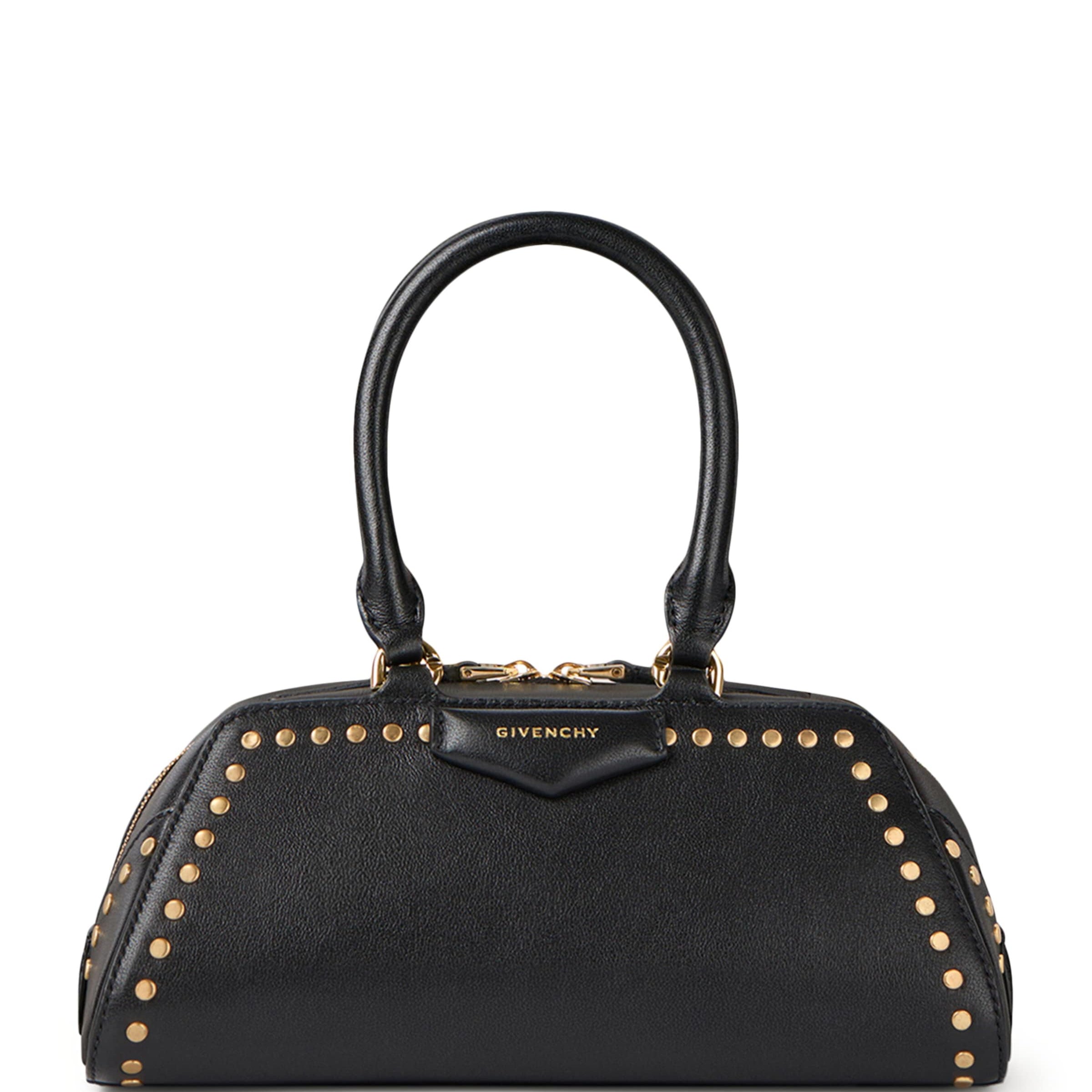 Mini Leather Antigona Cube East-West Top-Handle Bag