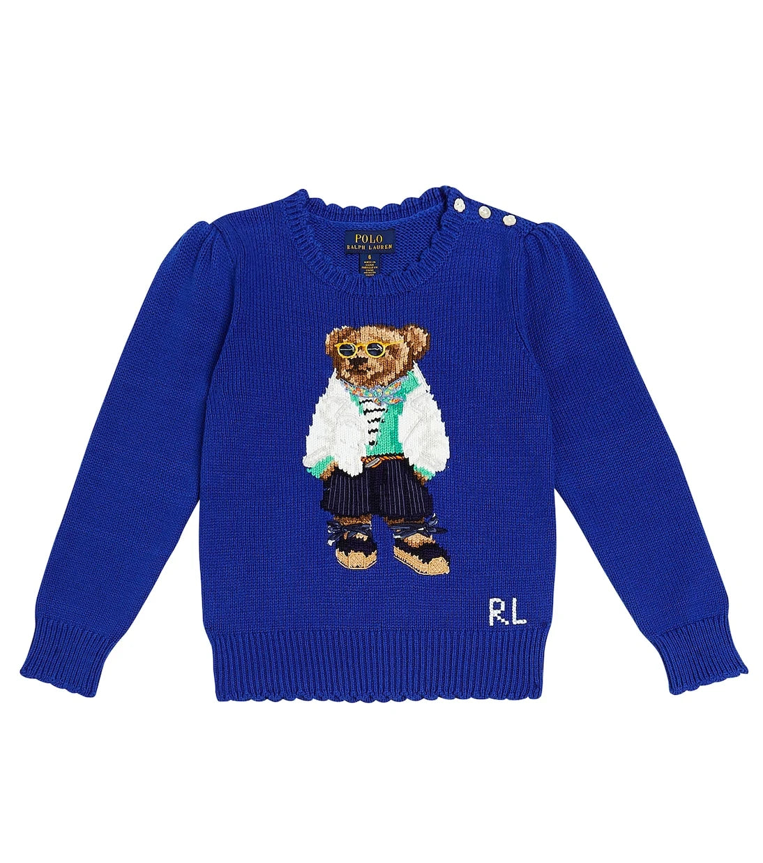 Polo Ralph Lauren Kids - سترة قطنية بنقشة الدب من بولو
