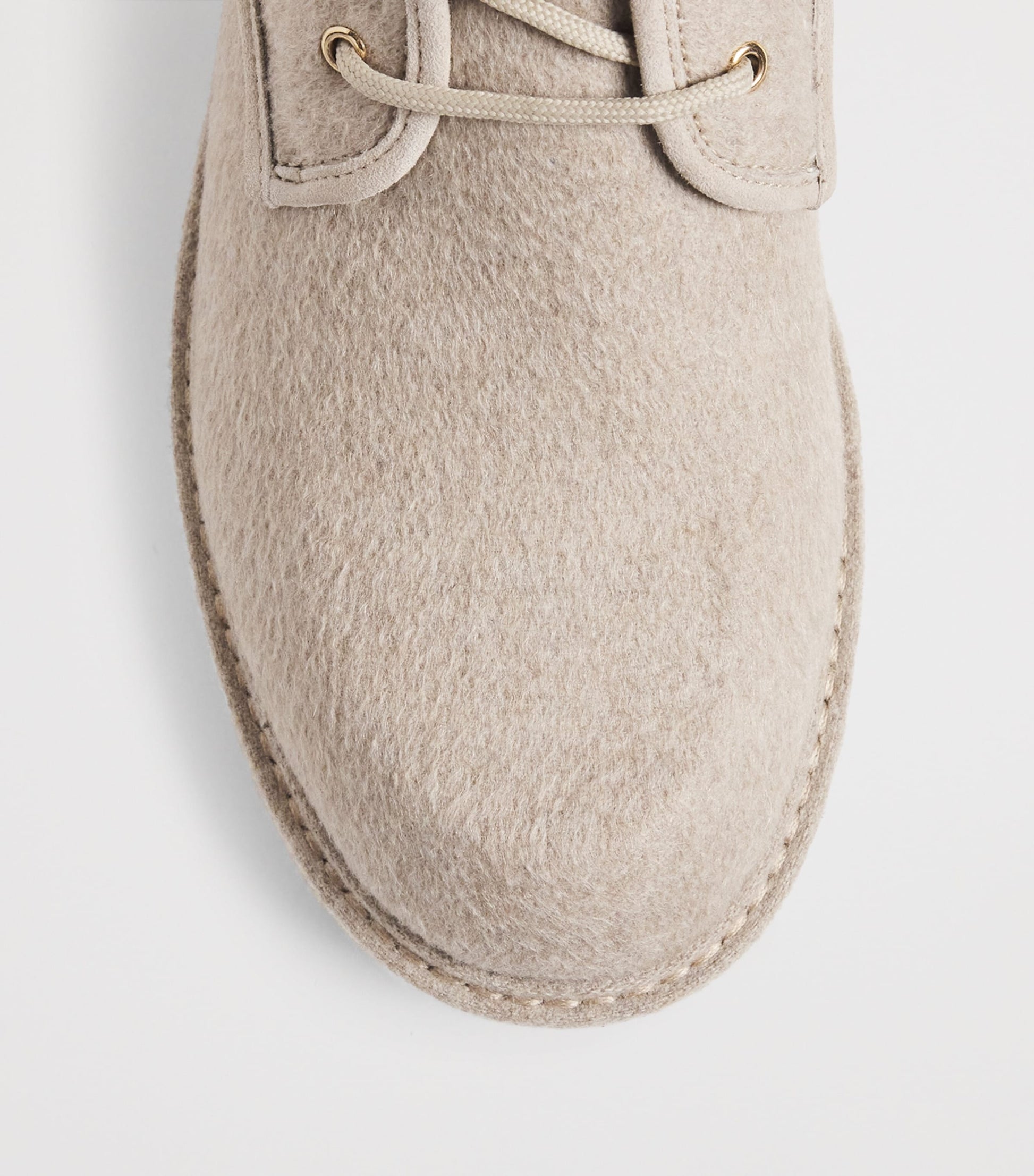 Beige Cashmere Ankle Boots