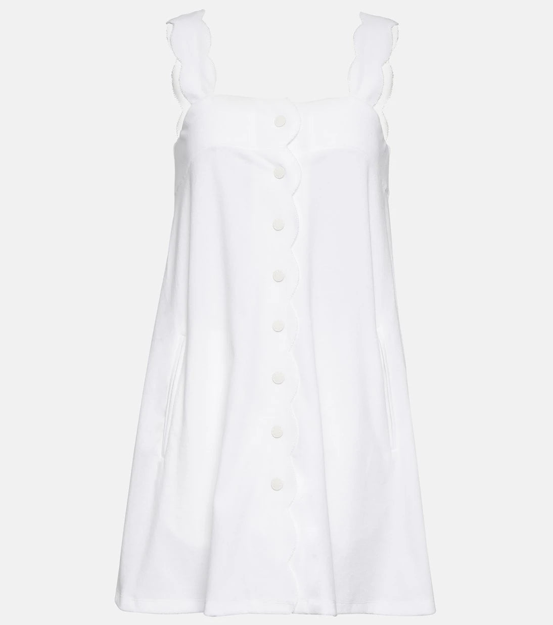 Marysia - Scalloped cotton blend minidress