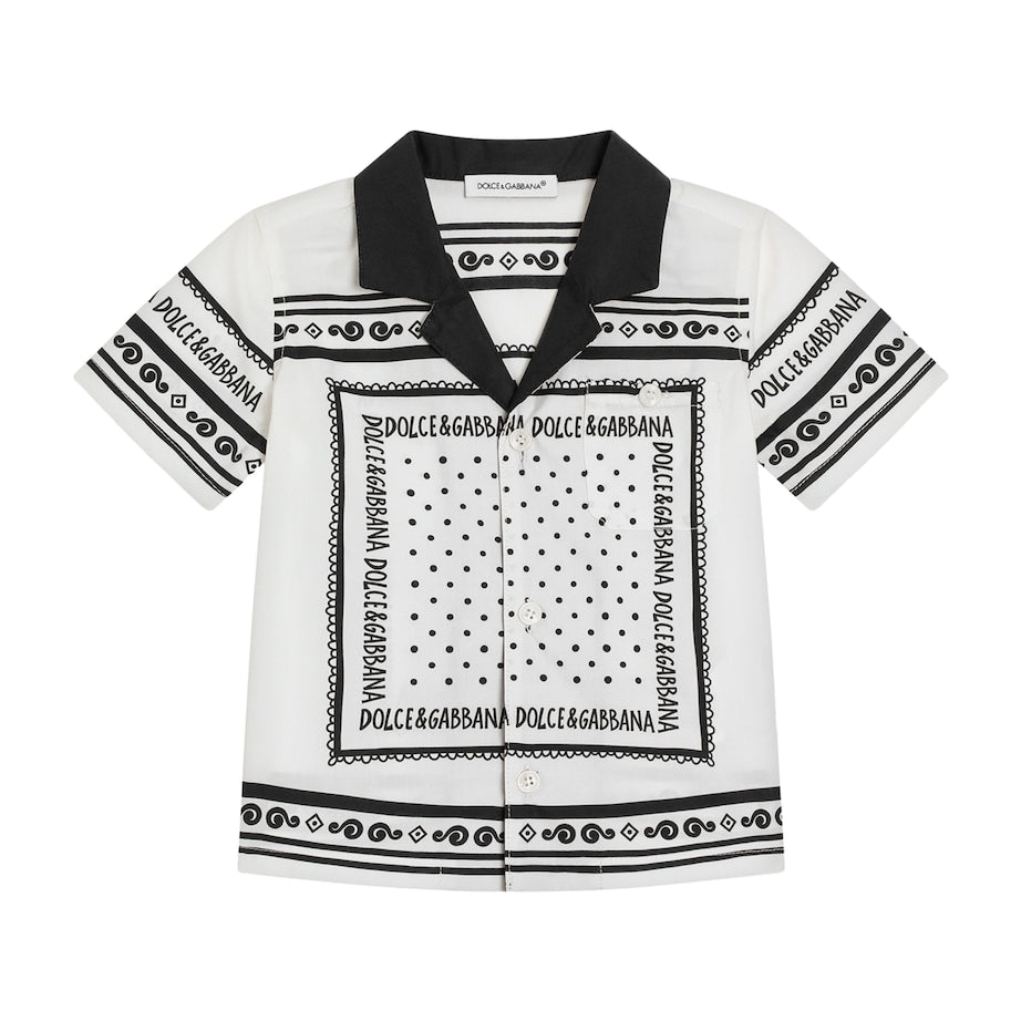 Dolce & Gabbana Kids Cotton Bandana Print Shirt (3-30 Months)