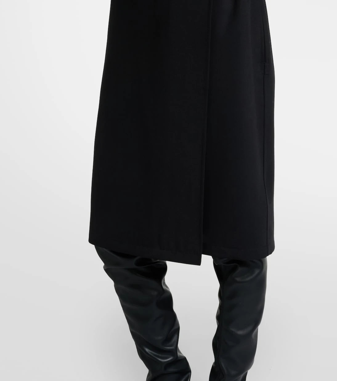 Burberry - Belted wool wrap dress