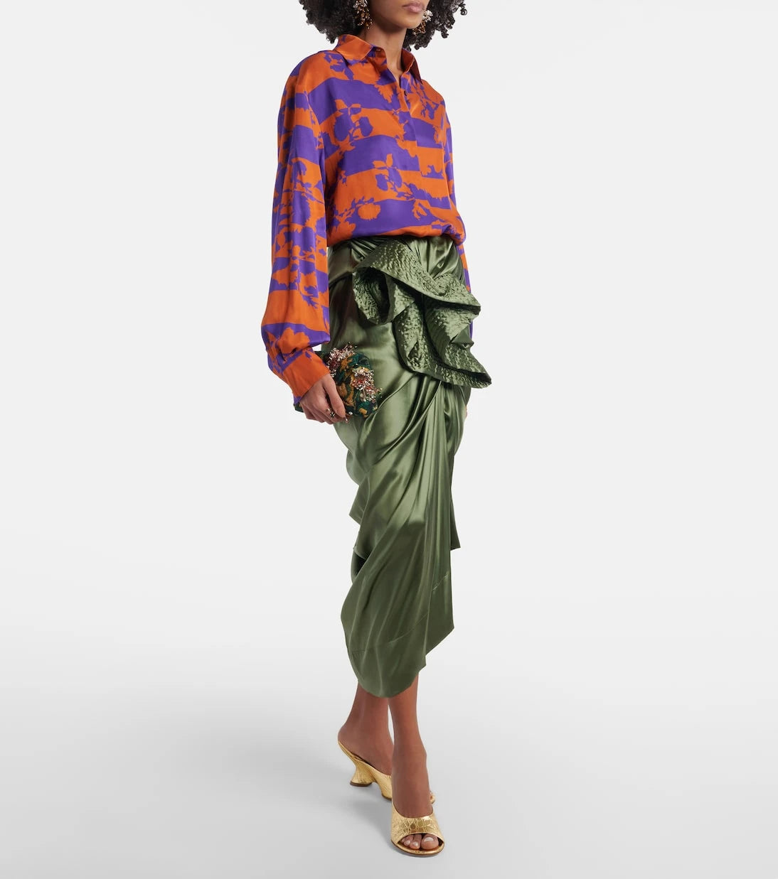 Dries Van Noten - Metallic leather sandals
