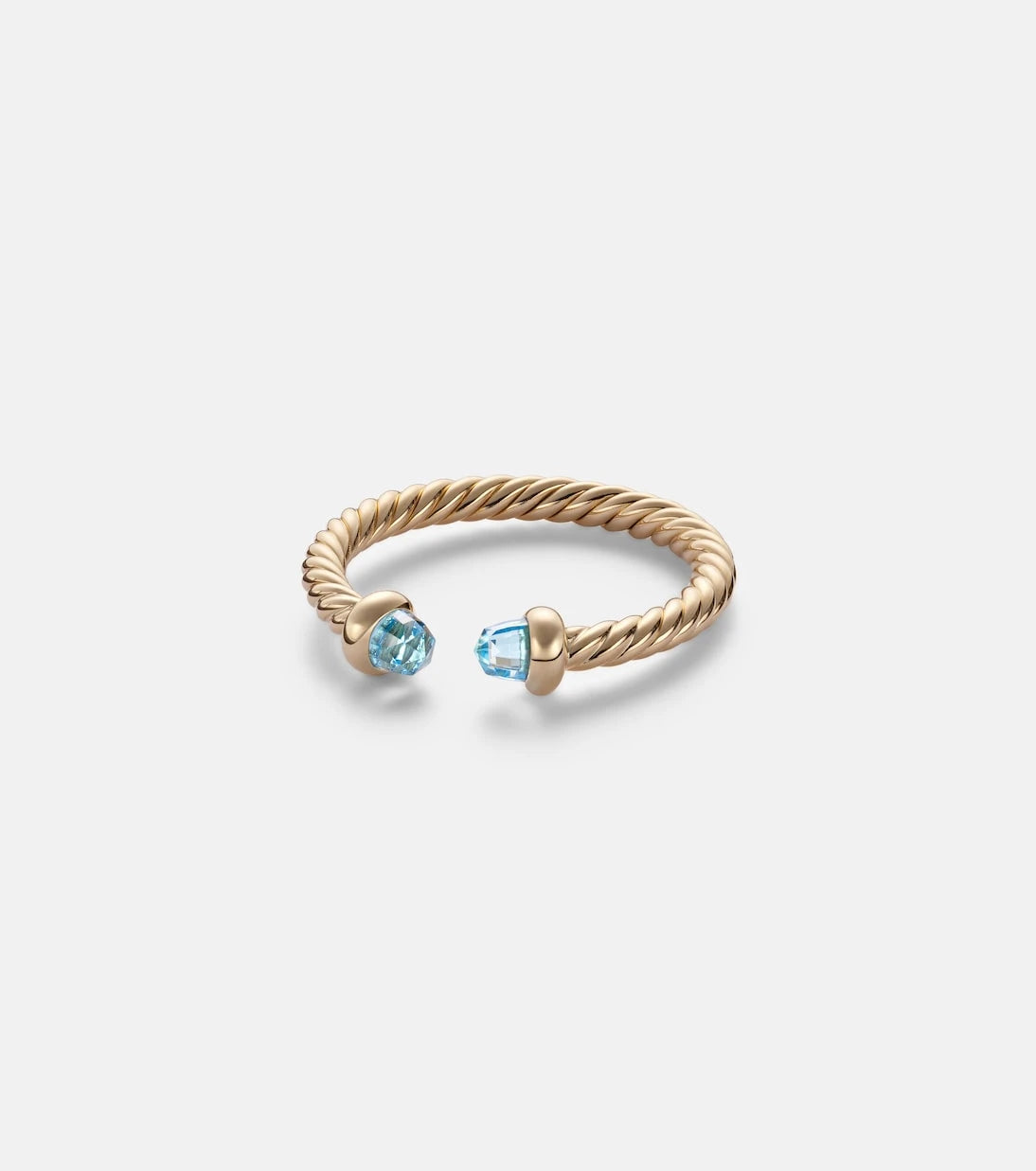David Yurman - Cablespira® Micro 18kt gold ring with topaz
