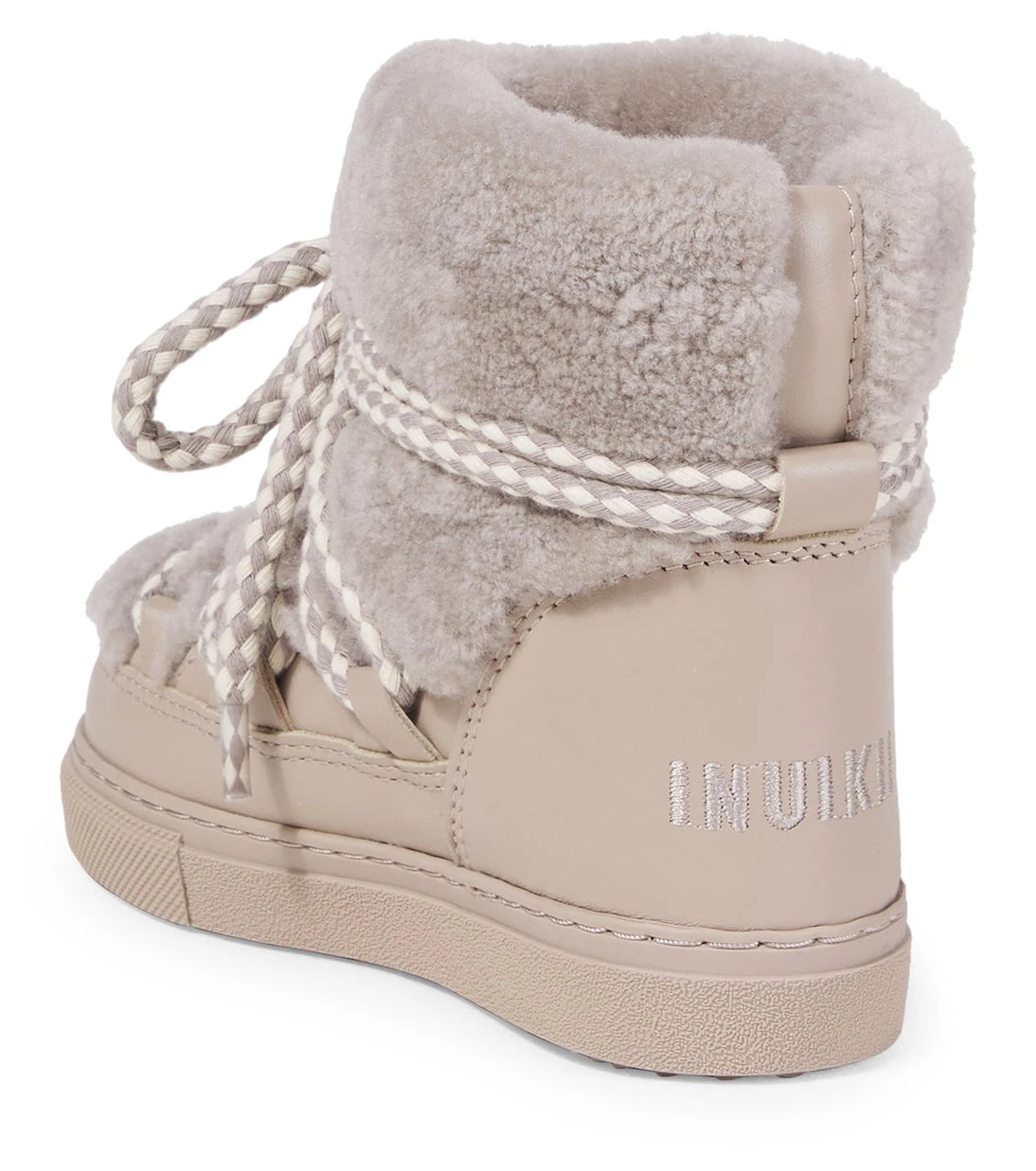 Inuikii Kids - Leather-trimmed shearling snow boots