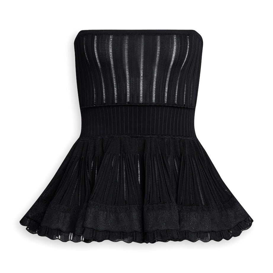 Alaïa Black Strapless Crinoline Top
