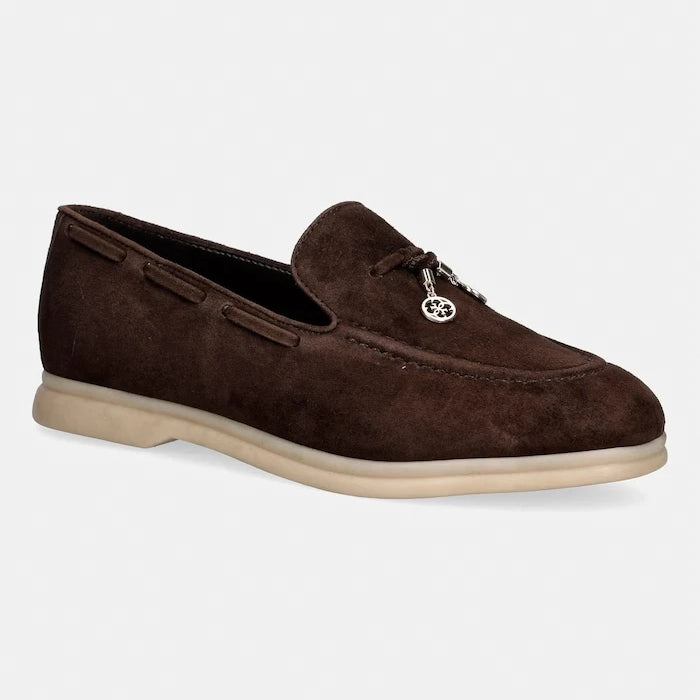 Guess мокасини дамски от велур ARYANAI