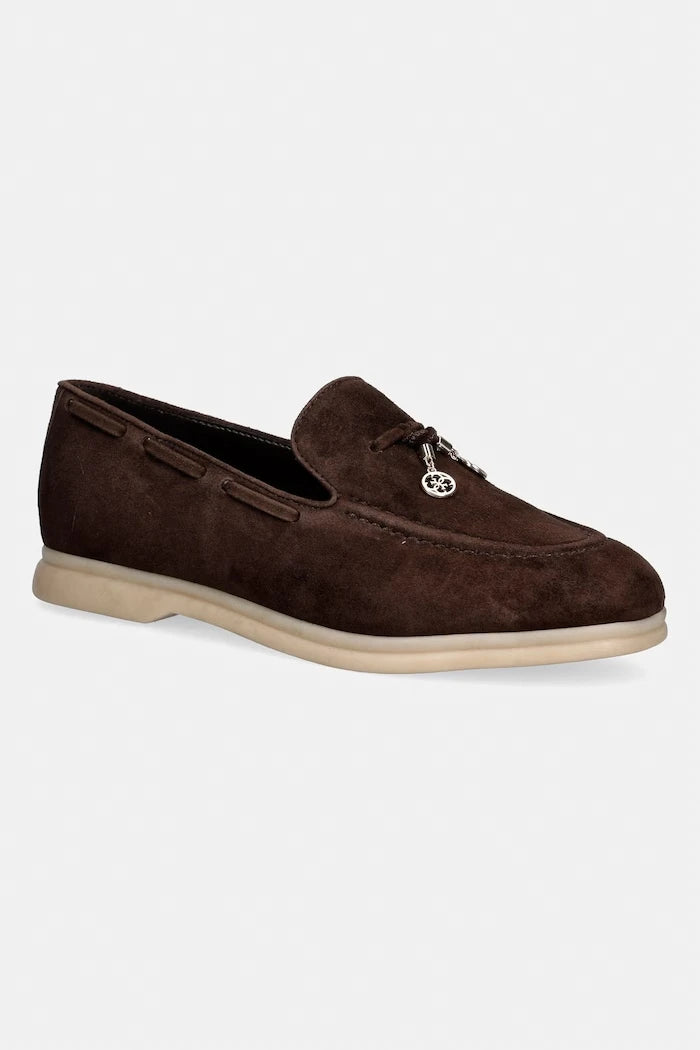 Guess мокасини дамски от велур ARYANAI
