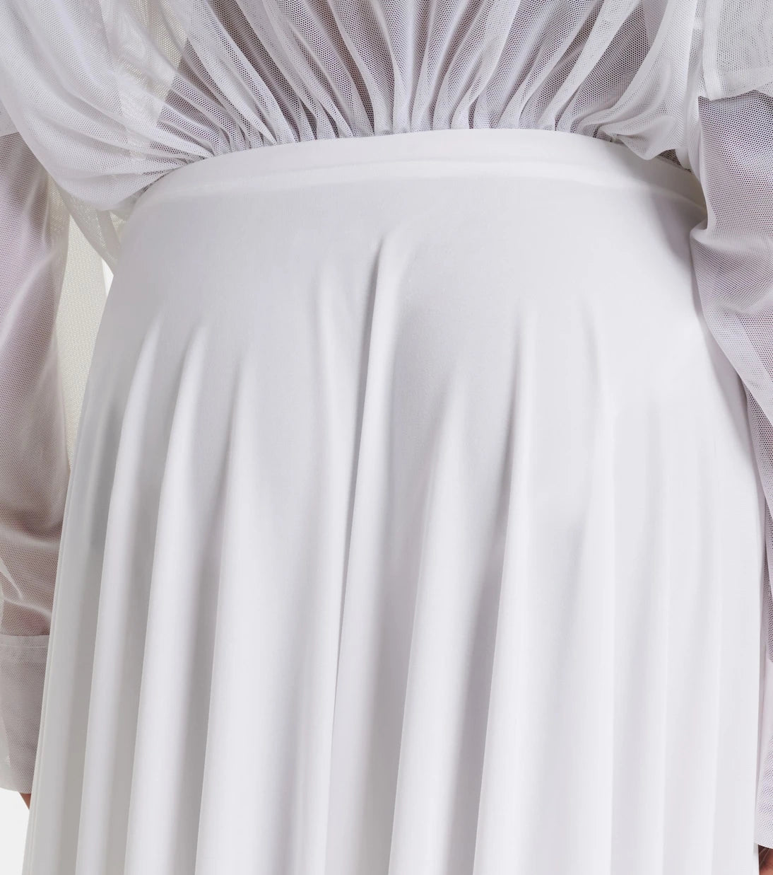 Norma Kamali - Pleated jersey midi skirt