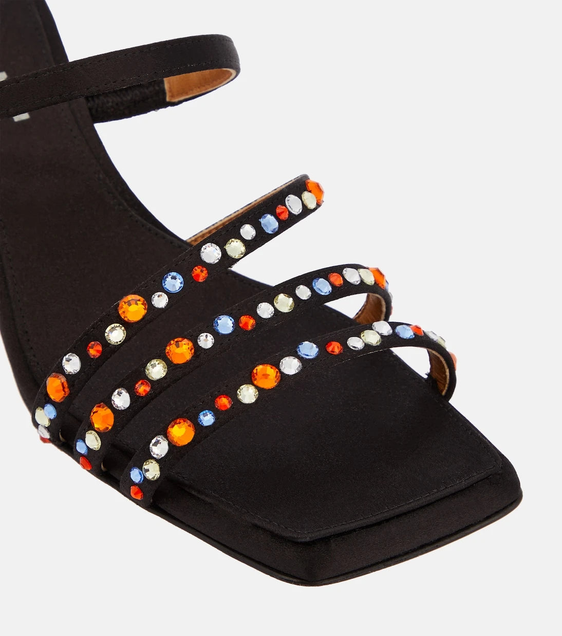 Marni - Melrose crystal-embellished satin mules