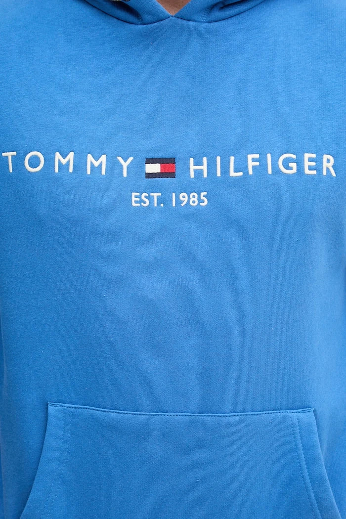 Tommy Hilfiger kapüşonlu erkek pamuklu sweatshirt