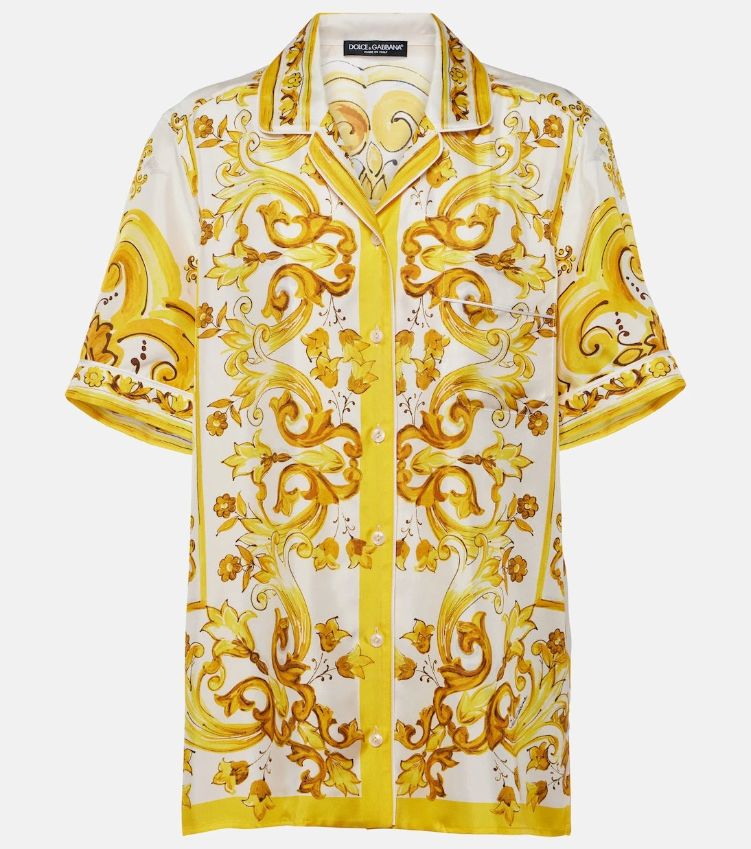 Dolce&Gabbana - Majolica silk twill shirt