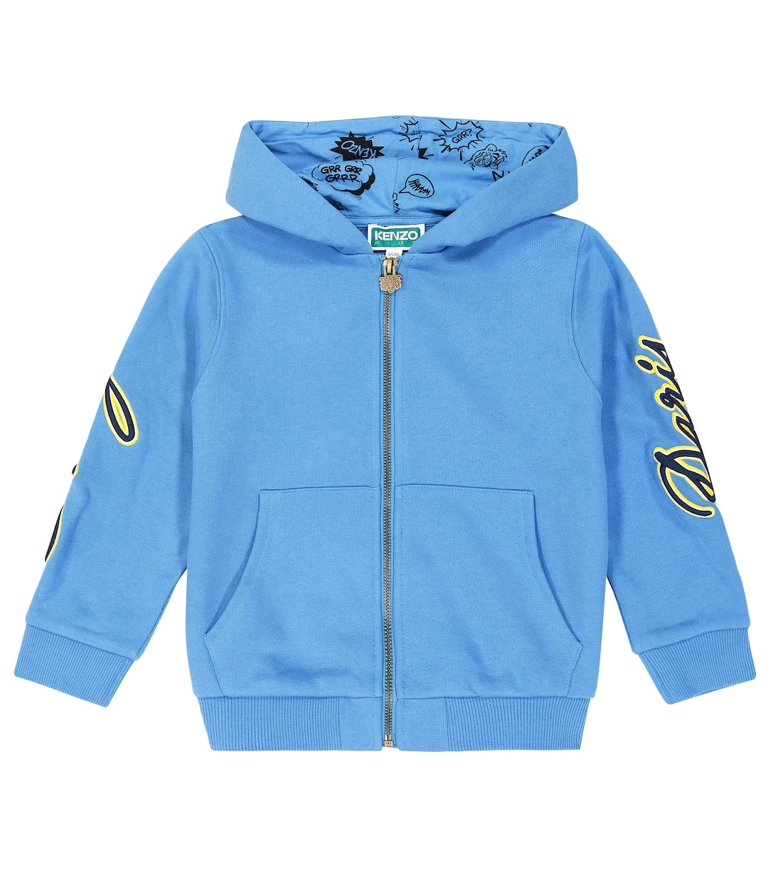 Kenzo Kids - Logo appliqué cotton hoodie