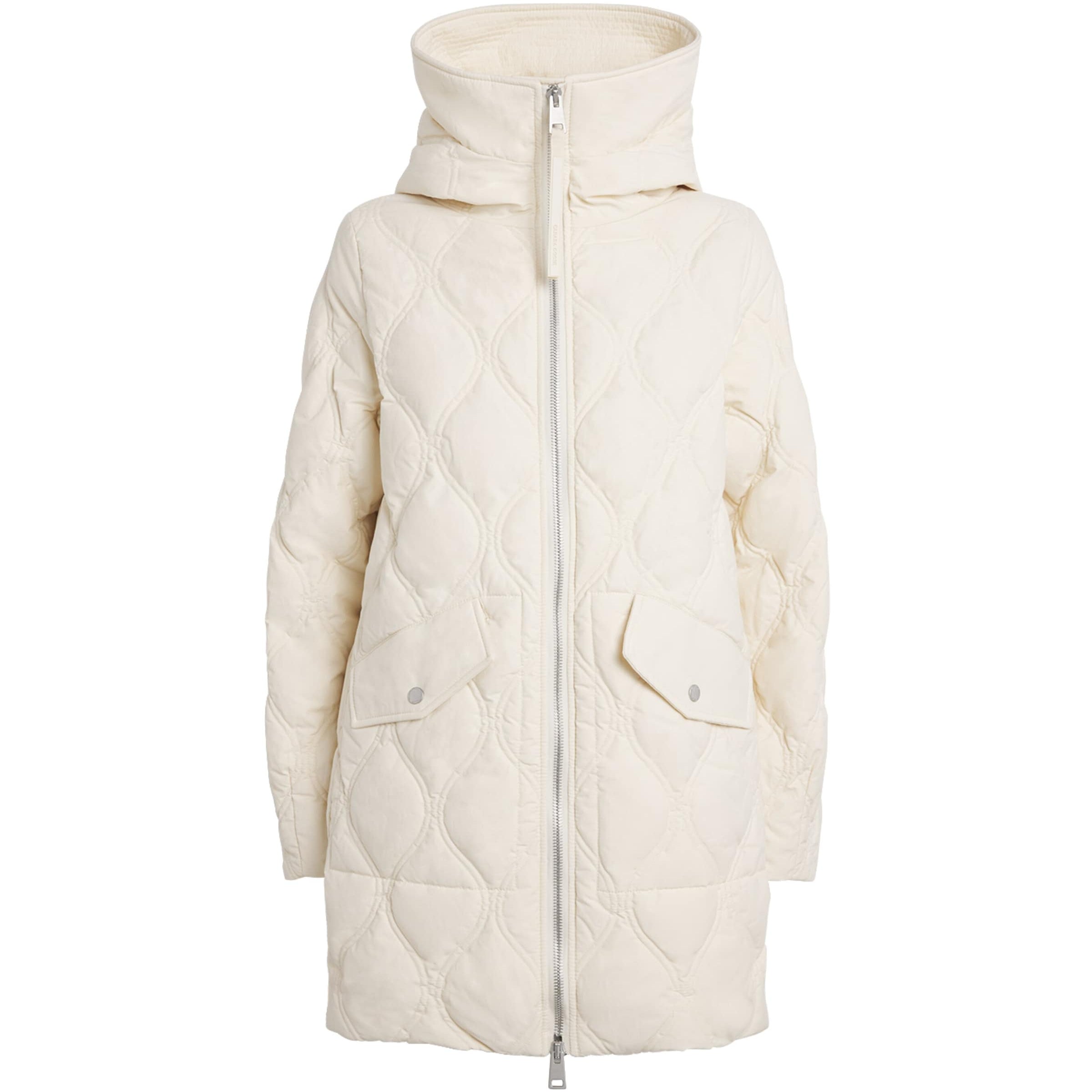 Canada Goose Ivory Quilted Alessia Coat