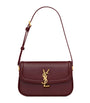 Saint Laurent Burgundy Mini Leather Solferino Satchel