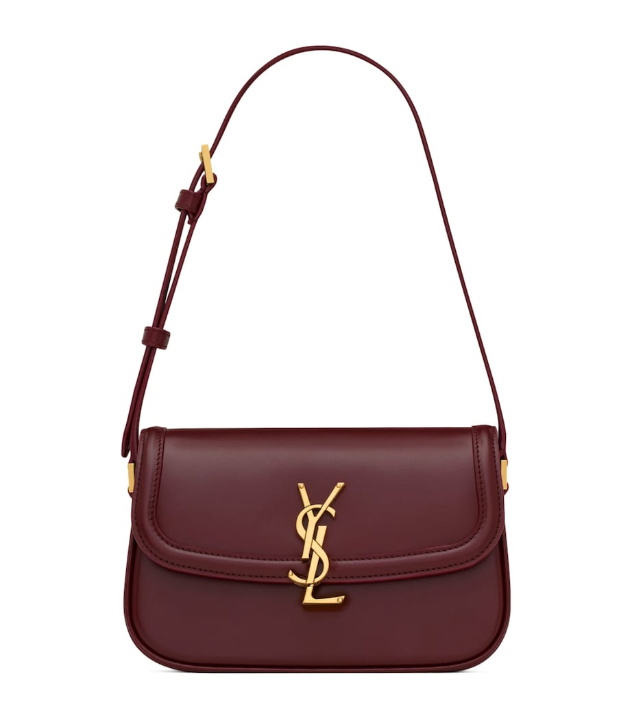 Saint Laurent Burgundy Mini Leather Solferino Satchel