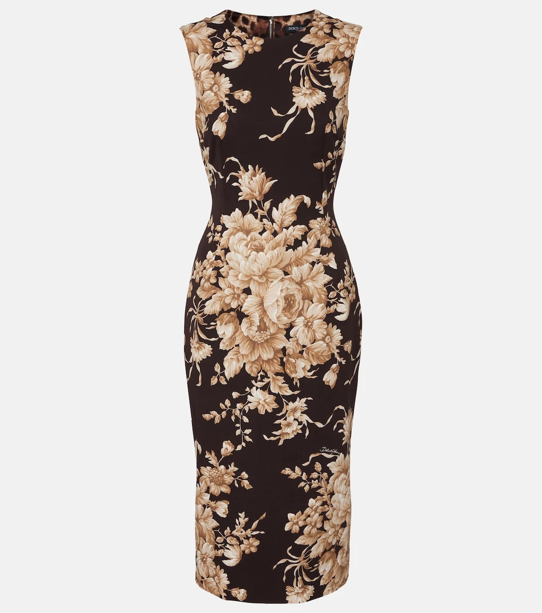 Dolce&Gabbana - Floral silk-blend charmeuse midi dress