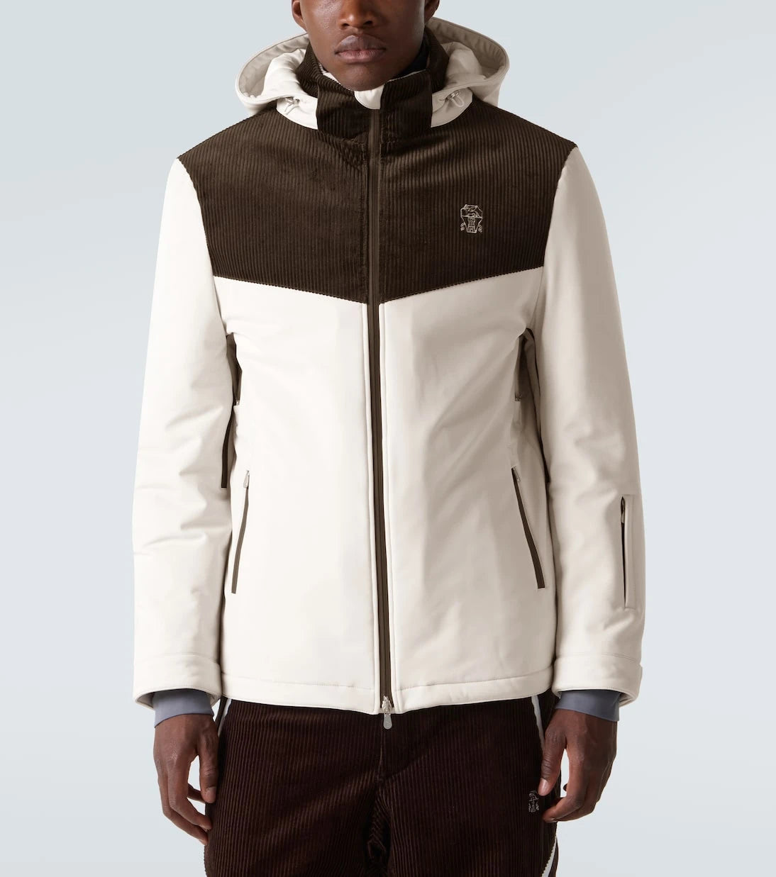 Brunello Cucinelli - Corduroy-paneled ski jacket