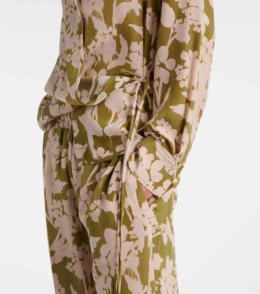 Victoria Beckham - Printed gathered silk blouse