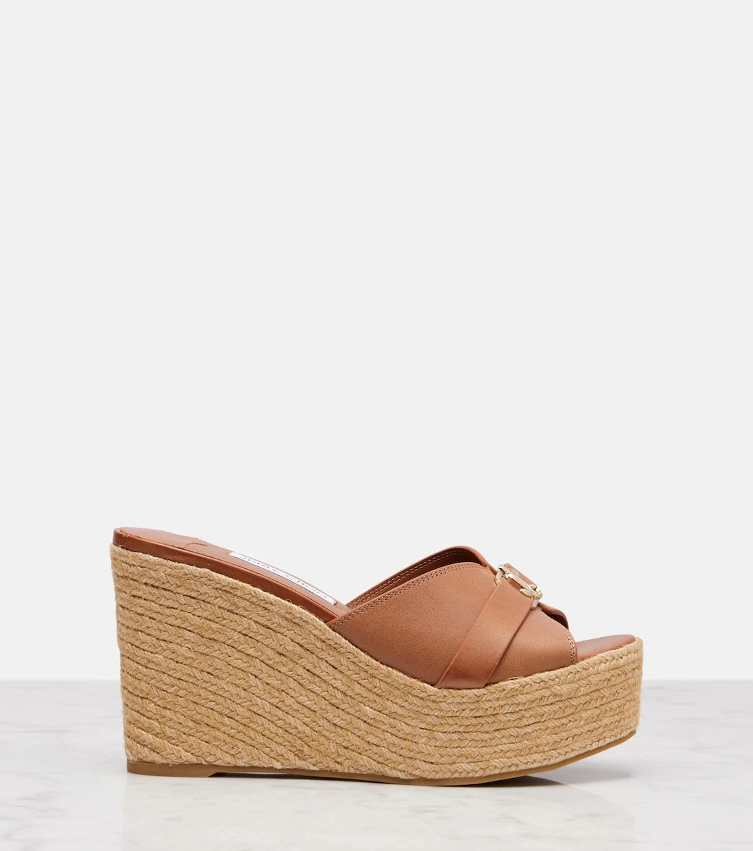 Jimmy Choo - Leda 100 leather platform wedge sandals