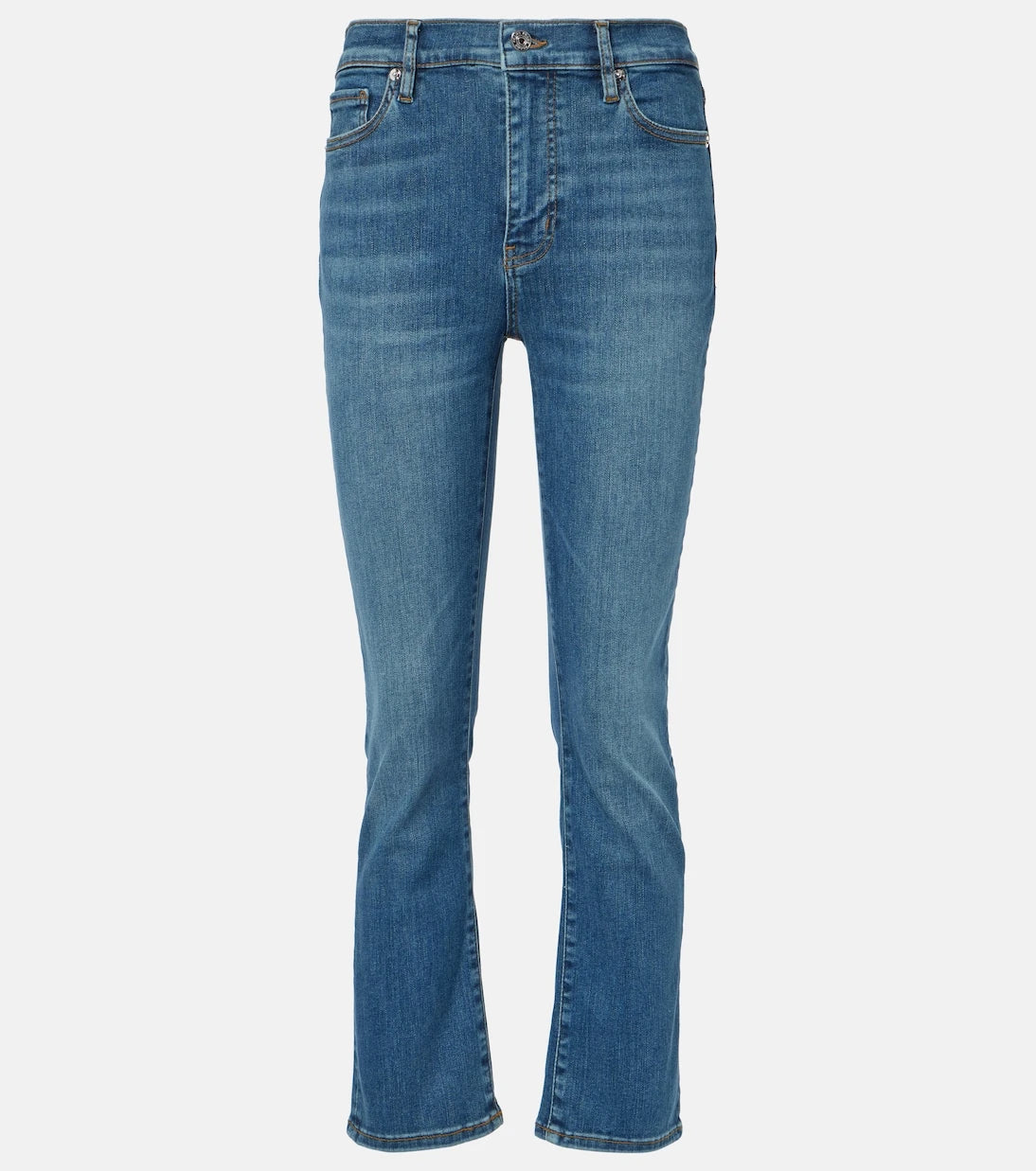Frame - Le High Straight cropped straight jeans