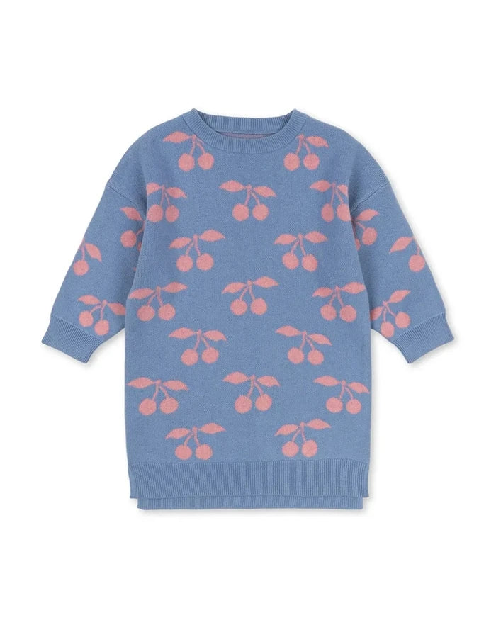 Konges Sløjd LAPIS KNIT DRESS GOTS Çocuk Pamuk Elbise