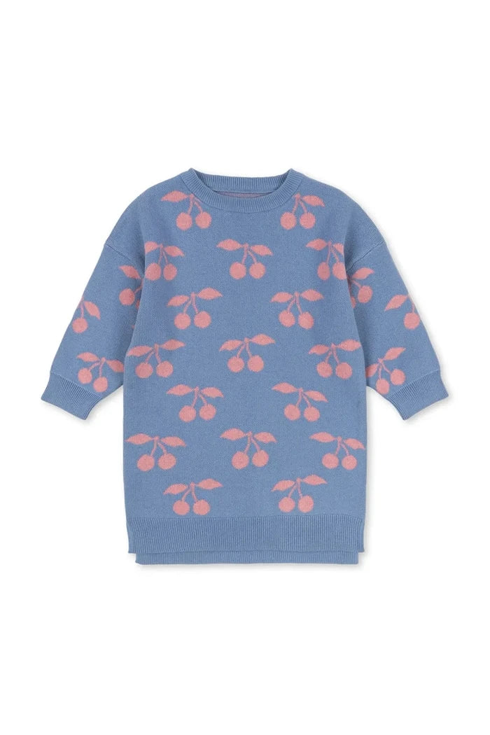 Konges Sløjd LAPIS KNIT DRESS GOTS Çocuk Pamuk Elbise