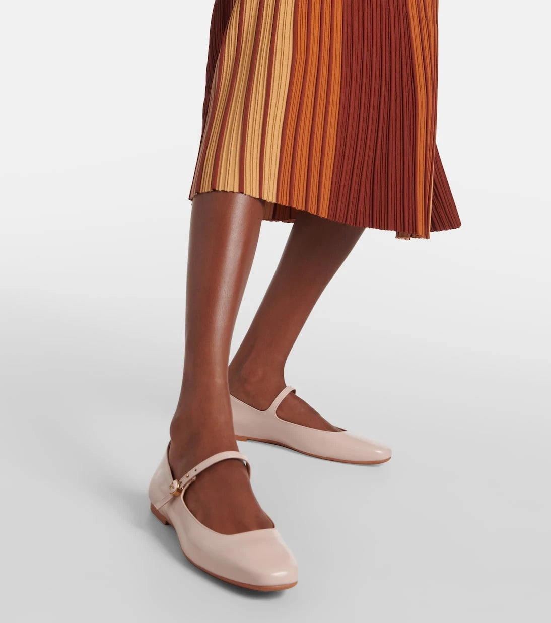 Tod's - Polished leather Mary Jane flats