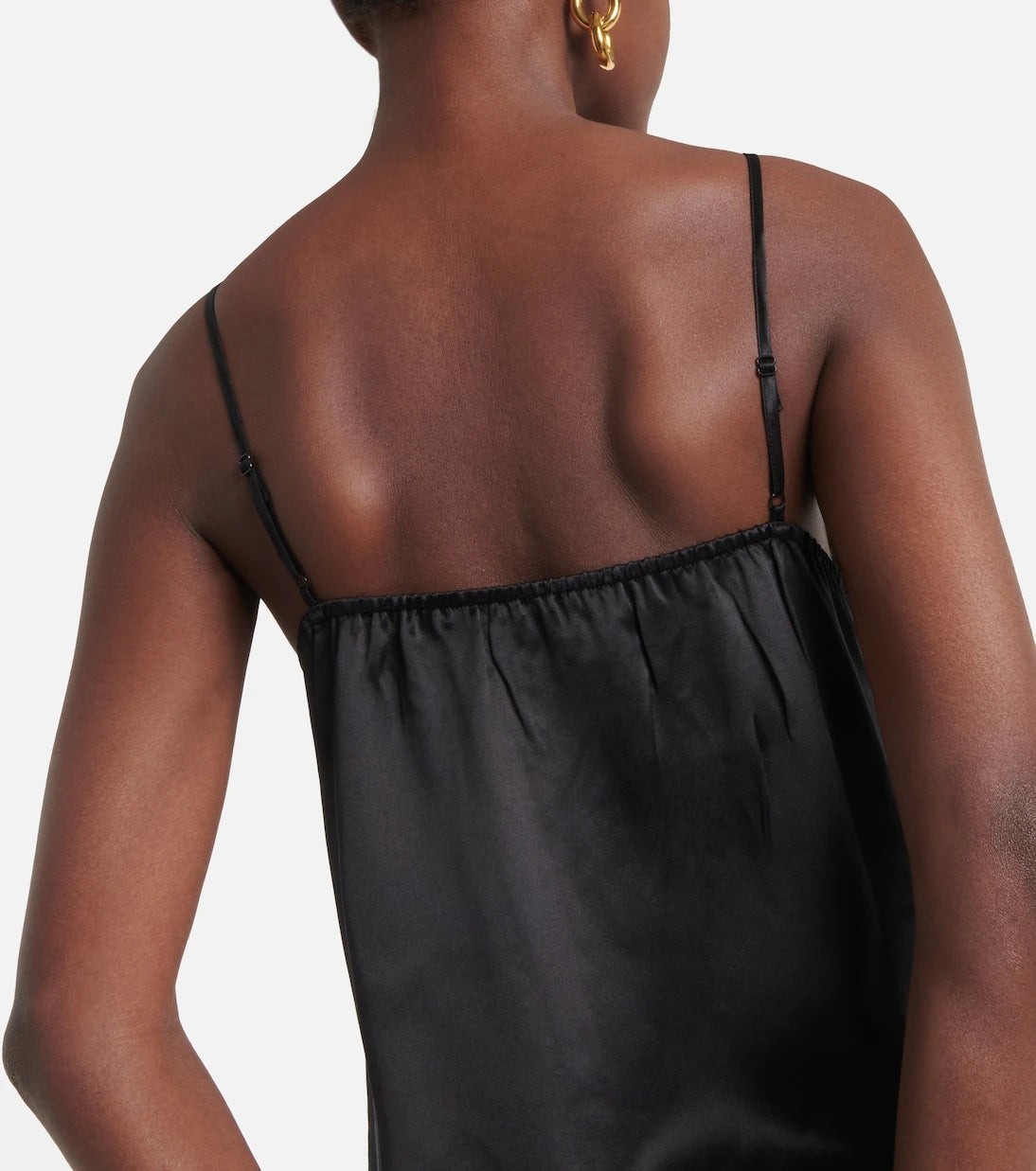 CO - Lace-trimmed silk satin slip dress