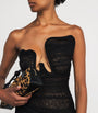 Black Lace-Bustier Strapless Salacia Gown