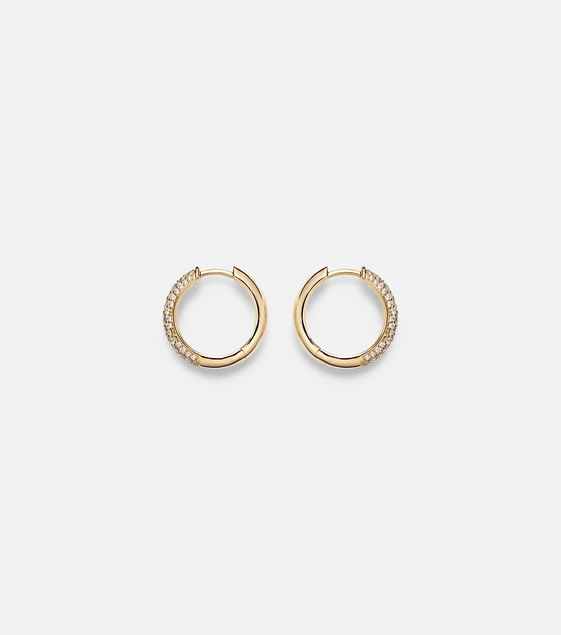 Stone and Strand - Keepsake 14kt gold huggie earrings with diamonds