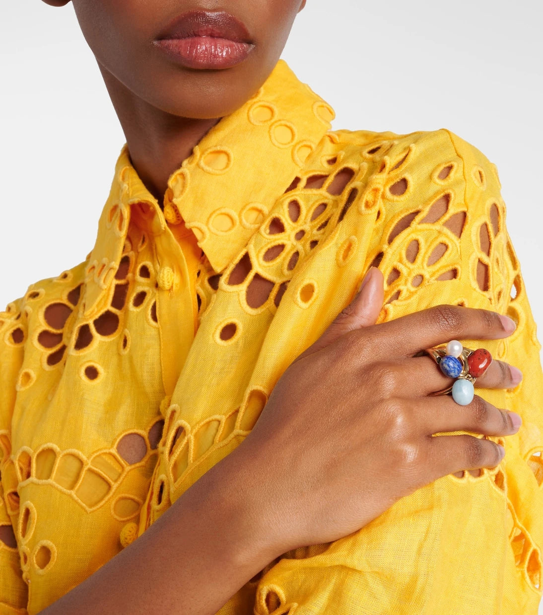 Zimmermann - Mellow gold-plated ring with gemstones