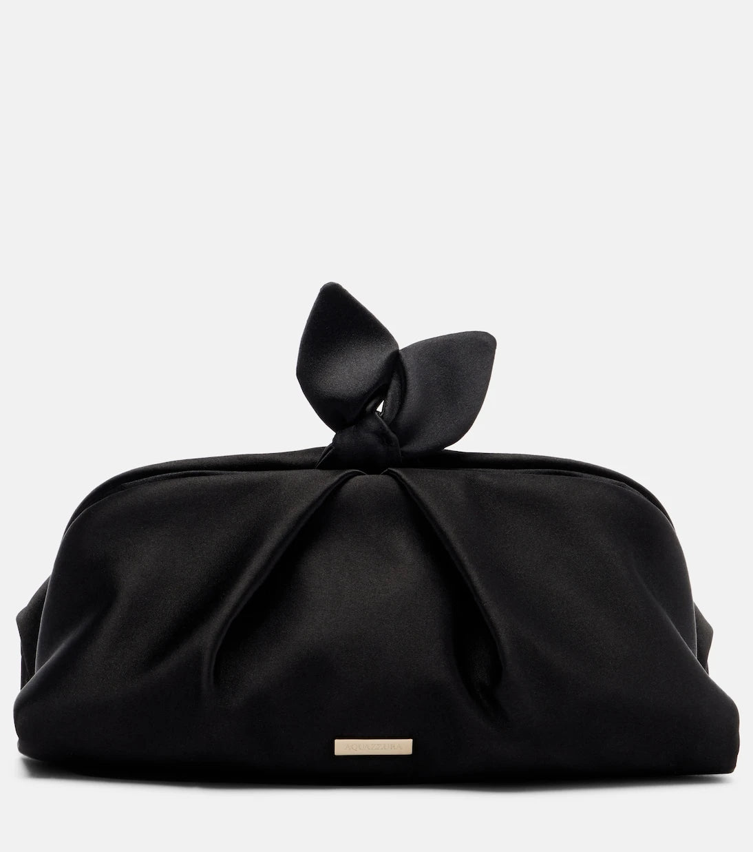 Aquazzura - Bow Tie Small velvet clutch