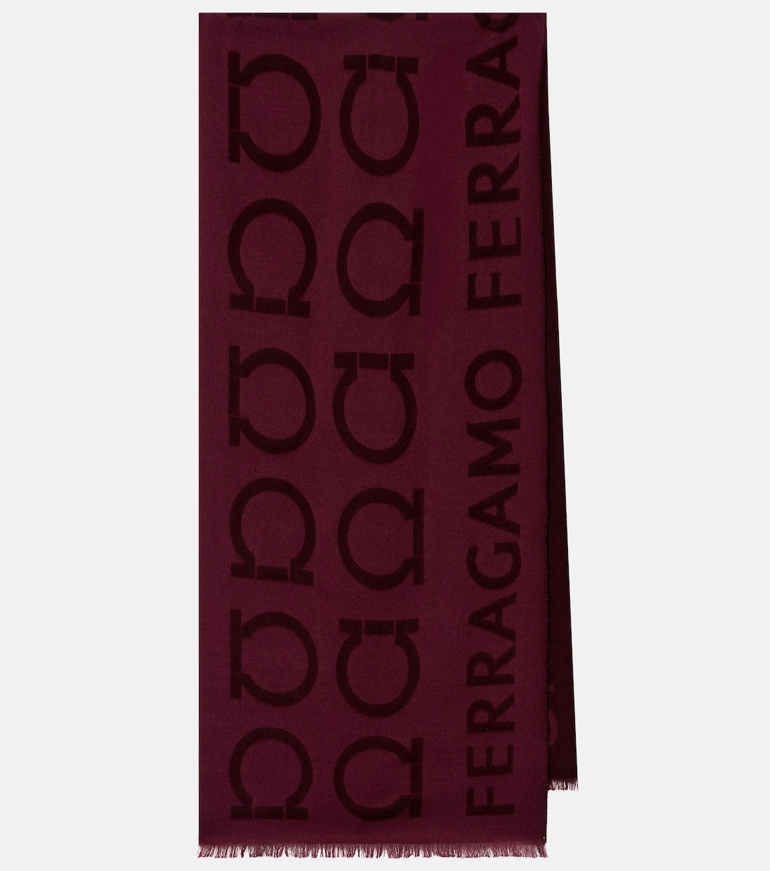 Ferragamo - Gancini wool and silk jacquard scarf