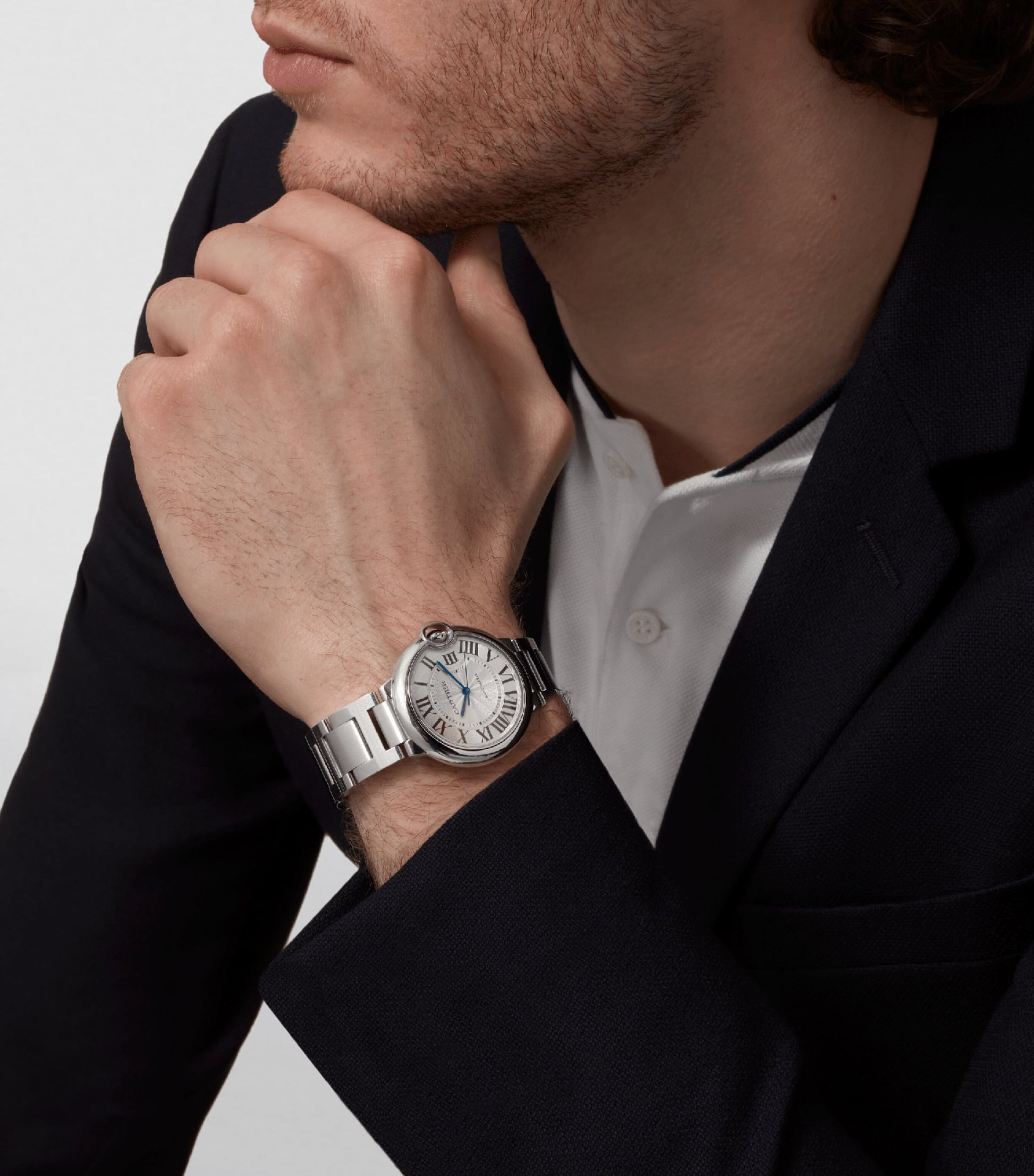 Stainless Steel Ballon Bleu de Cartier Watch 36.6mm