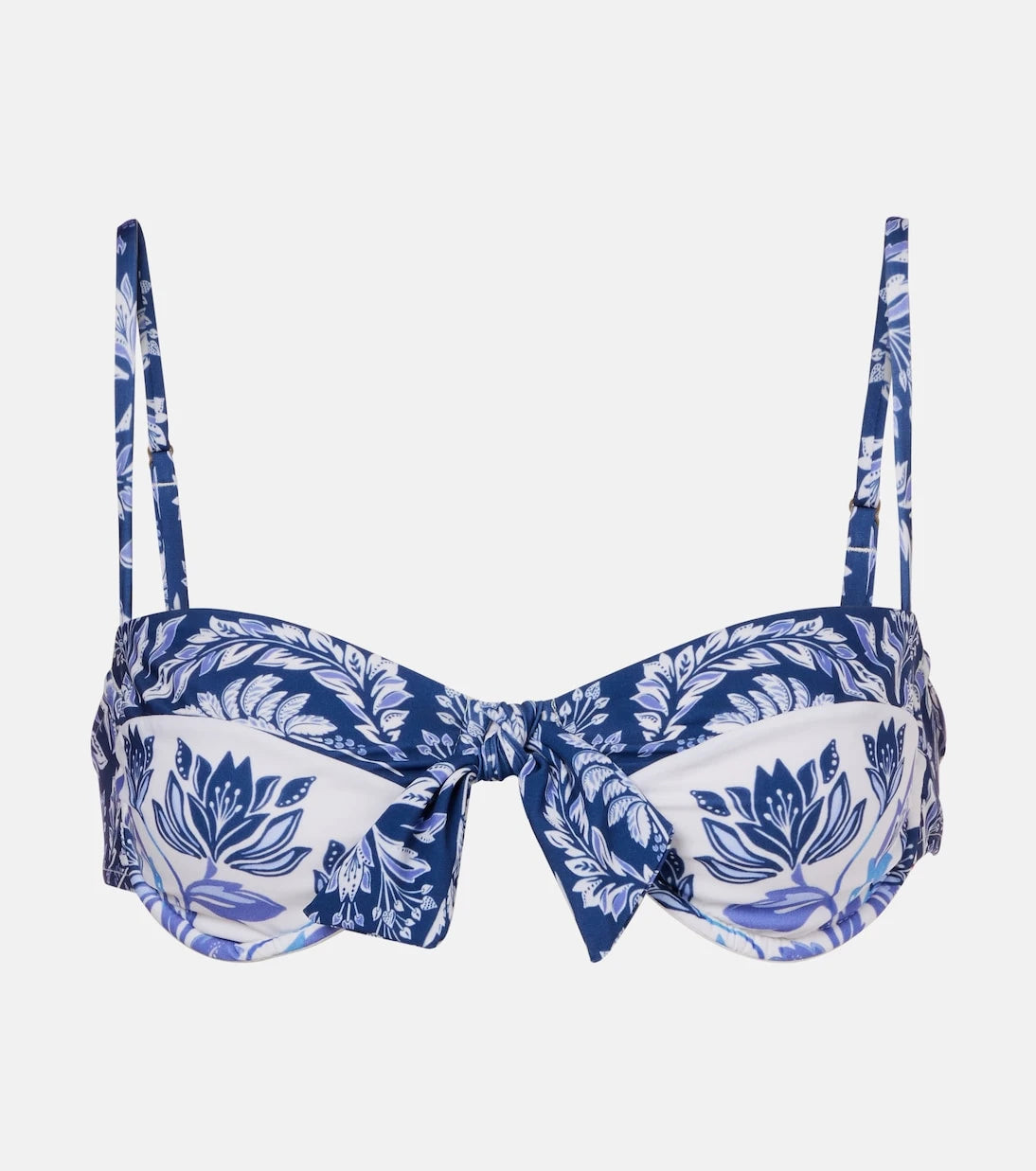 Farm Rio - Bow-detail floral bikini top