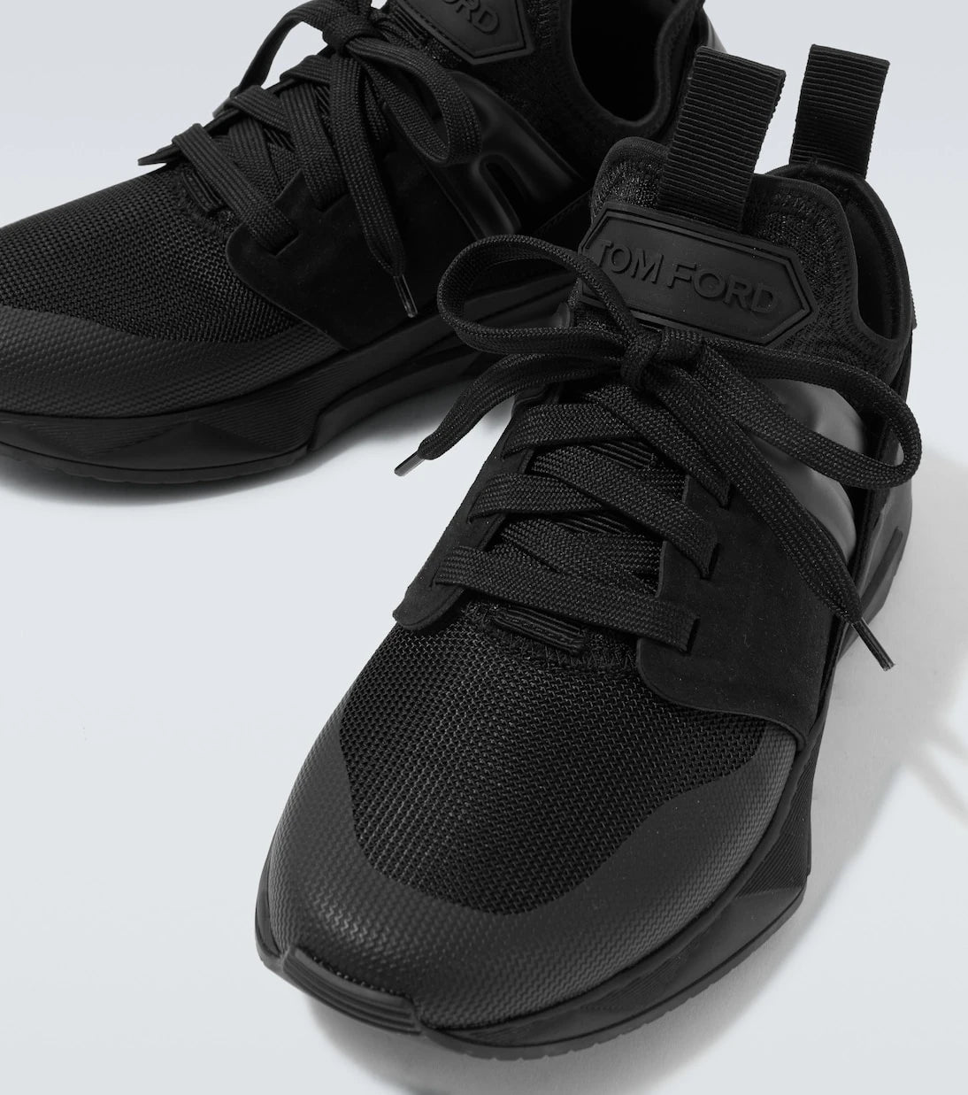 Tom Ford - Jago leather-trimmed sneakers