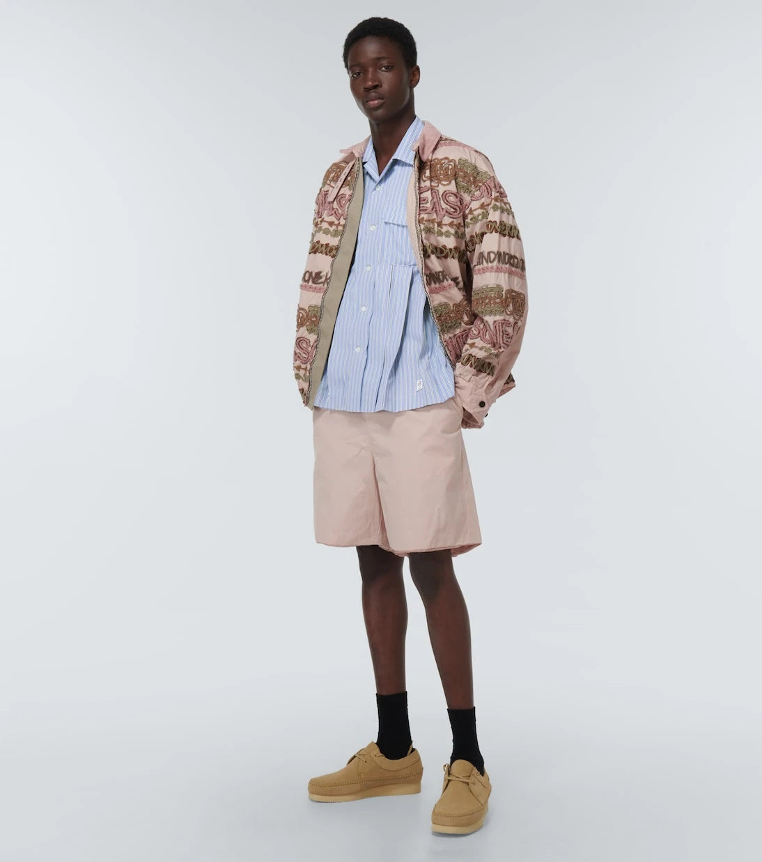Sacai - Striped cotton shirt