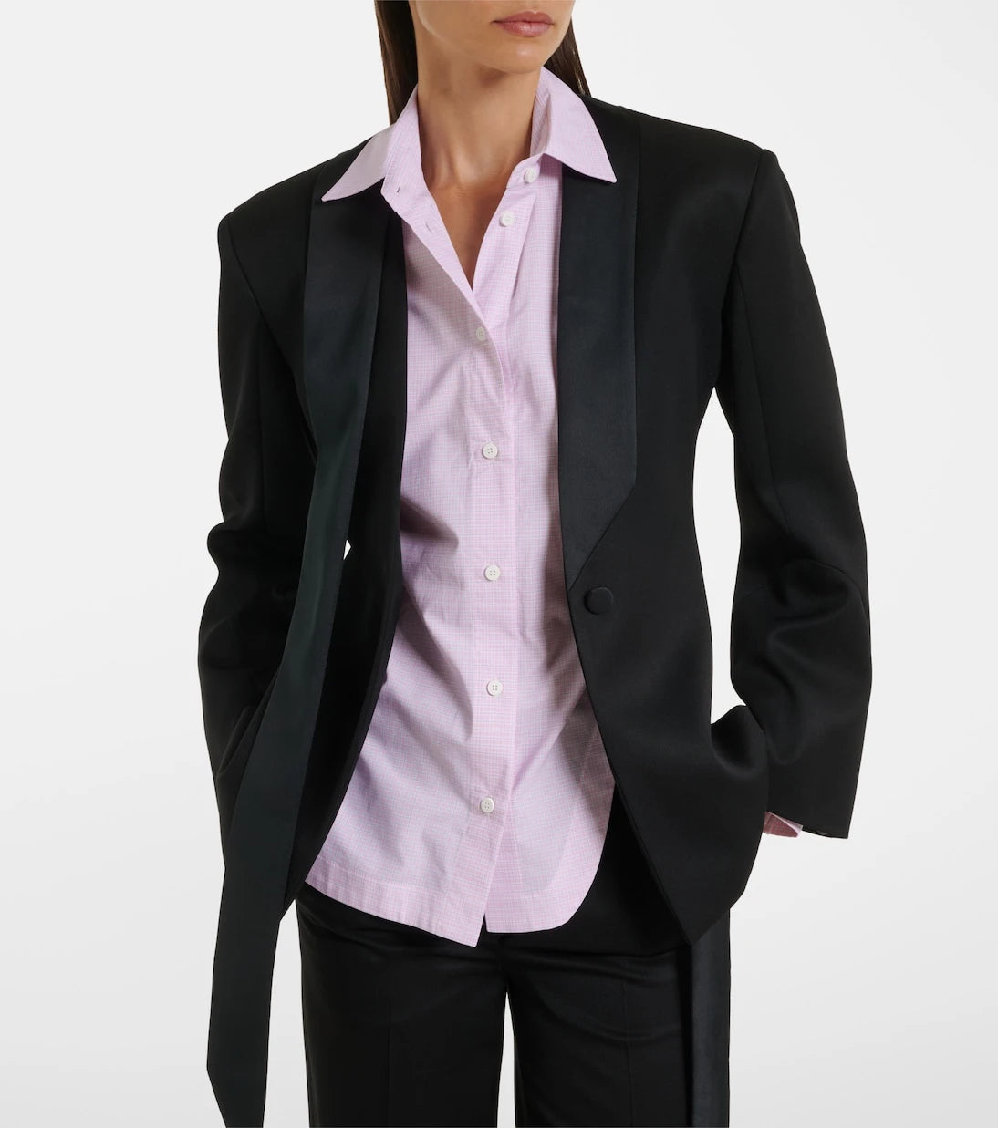 The Attico - Diana oversized checked cotton shirt