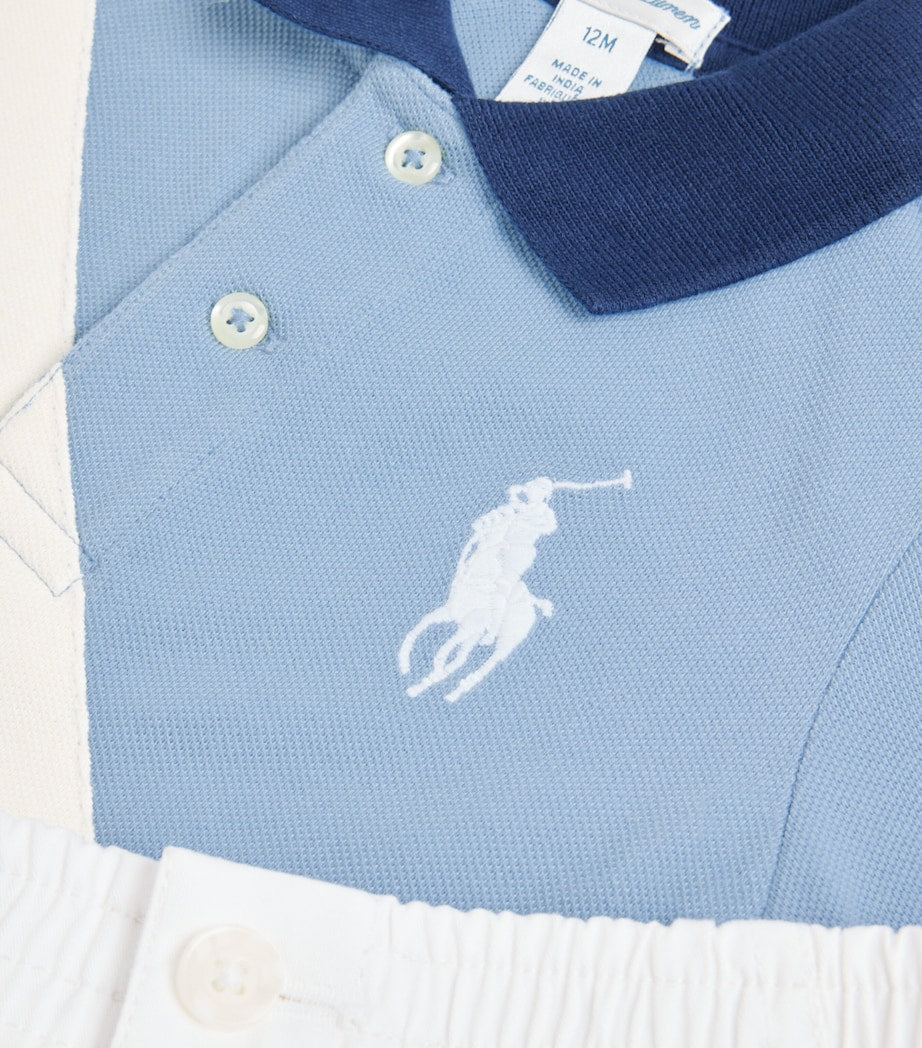 Ralph Lauren Kids Stripe Polo Shirt and Shorts Set (3-12 Months)