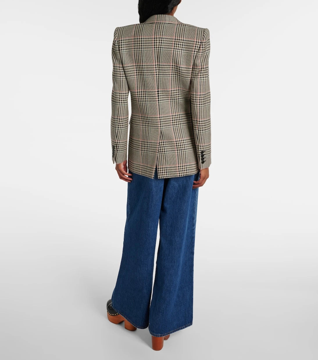 Chloé - Double-breasted checked wool blazer