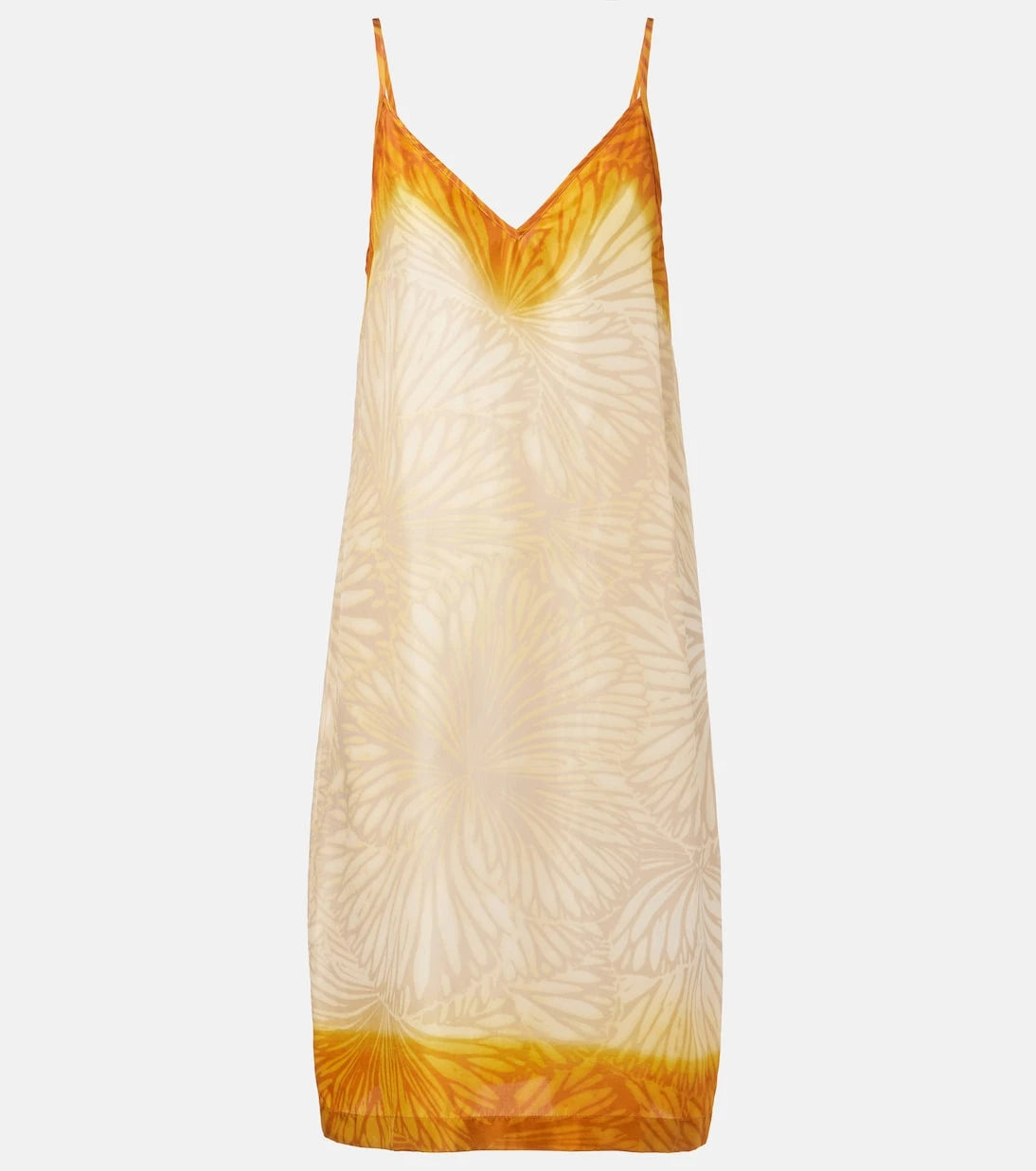 Dries Van Noten - Printed ombré silk slip dress