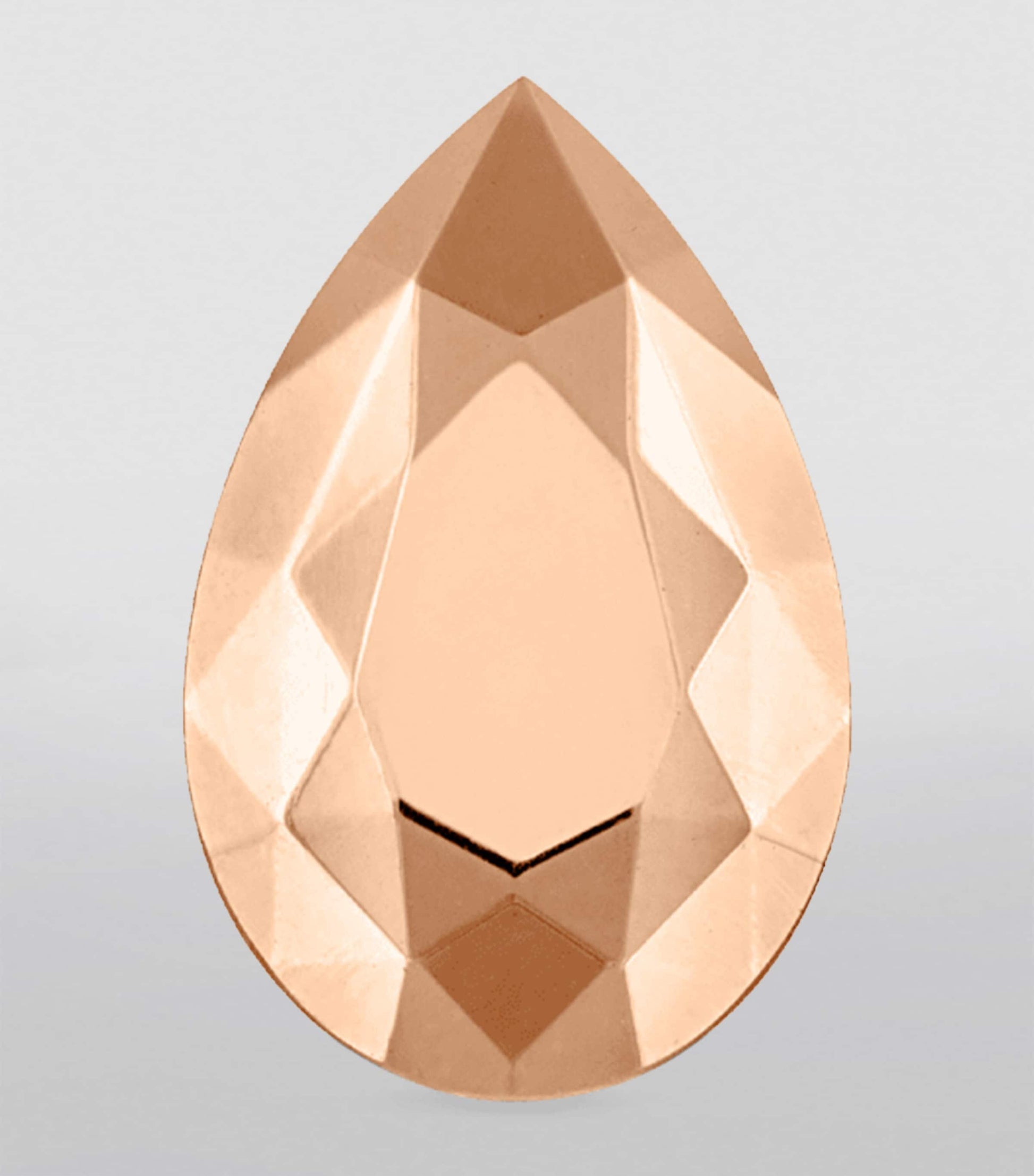Faceted Pear Threaded Stud Earring (6.5mm)