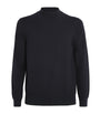 Sandro Paris Blue Wool High-Neck Sweater