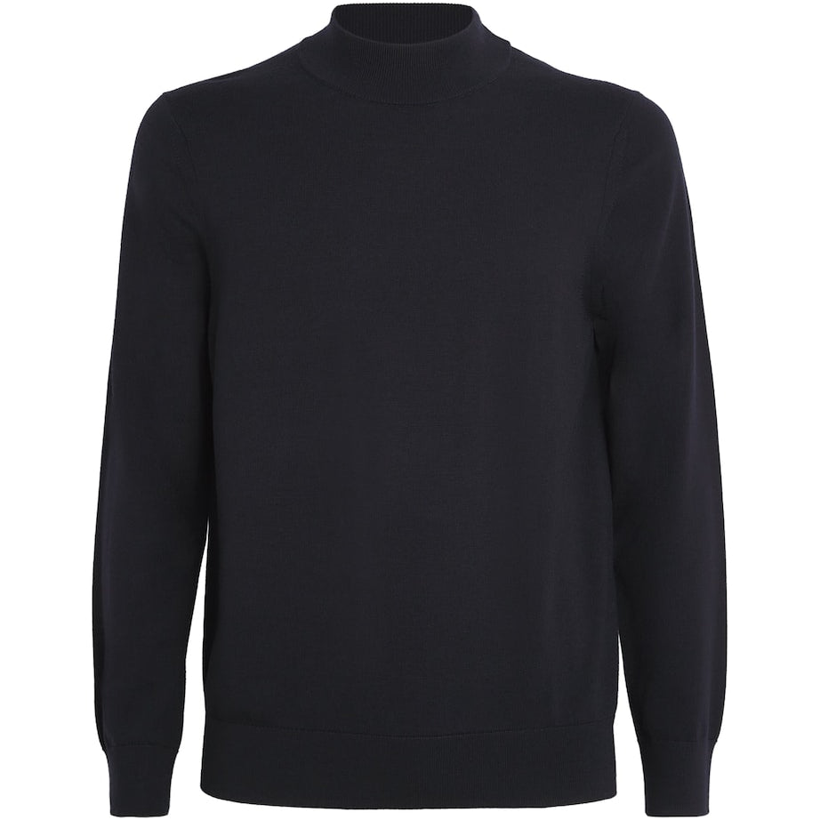 Sandro Paris Blue Wool High-Neck Sweater