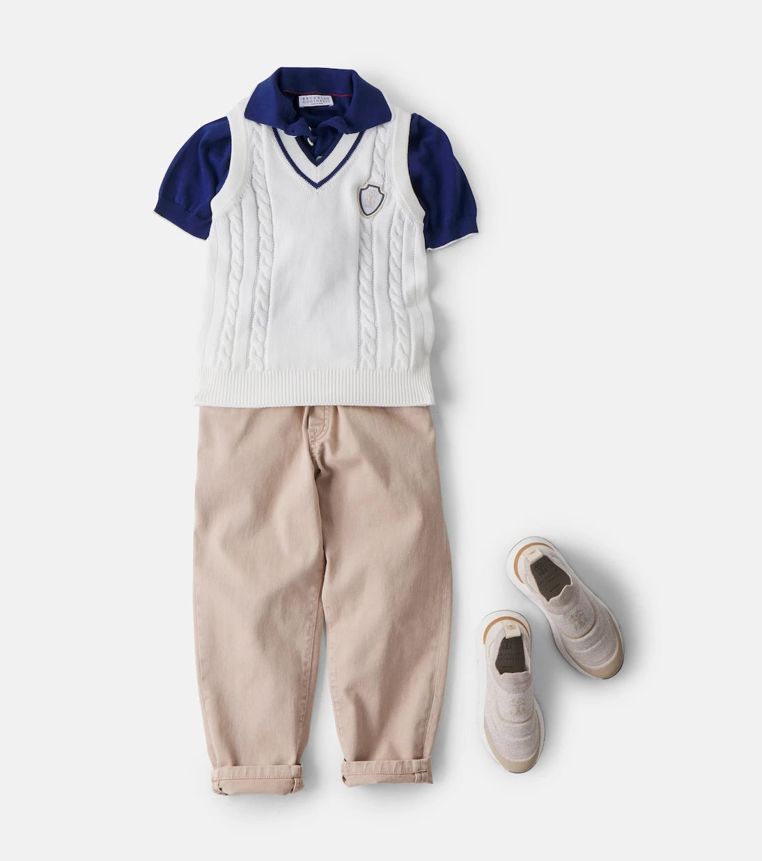 Brunello Cucinelli Kids - Wool polo shirt