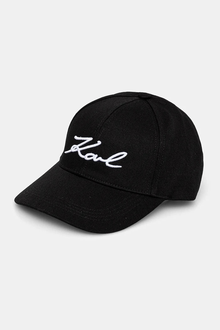 Karl Lagerfeld kadın pamuklu siperlikli şapka K/SIGNATURE